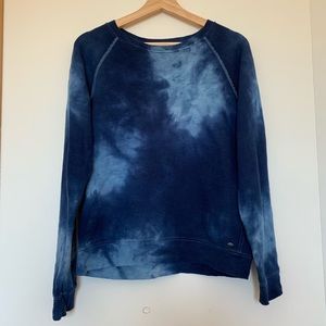 AEO Blue Tie-Dye Crewneck Sweater